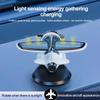Солнечный самолет Креативные украшения Вращающийся на 360 градусов пропеллер Декор для приборной панели автомобиля Самолет для рабочего стола Милый подарок