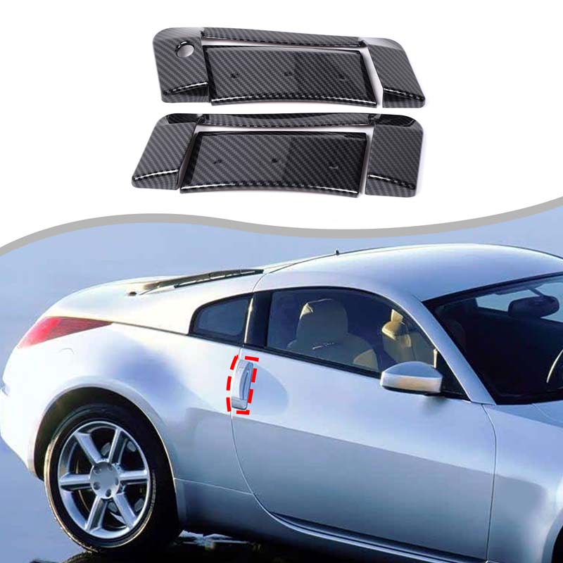 Для Nissan 350Z Z33 2003-2006 LHD ABS Углеродное волокно Панель переключения передач Контроль автомобиля Крышка воздуховода Наклейка на крышку зеркала заднего вида