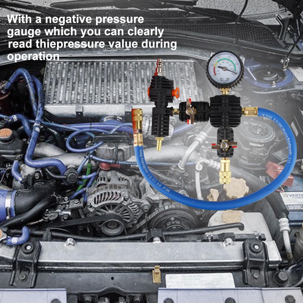 Вакуумная продувка системы охлаждения радиатора автомобиля, устройство для замены воды и антифриза, набор инструментов для заправки охлаждающей жидкости с адаптером