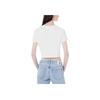 Calvin Klein Solid Short Sleeve T-Shirt Women Tops White J224288-YAF
