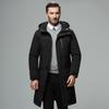 Winter Men's Down Jacket, Long Over The Knee Cotton Jacket, Thick Down Cotton Jacket, Casual Long Jacket