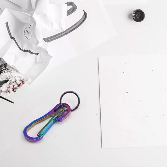 Зажим для брелка, быстросъемный, нержавеющий, устойчивый к коррозии компактный размер, сверхлегкий карабинный ключ