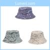 New Fashion Graffiti Bucket Hat Floral Print Fisherman Hat Sun Protection Vintage Trendy Hat