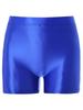 Womens Mid Rise Glossy Shorts Stretchy Waist Multi-Purpose Homewear