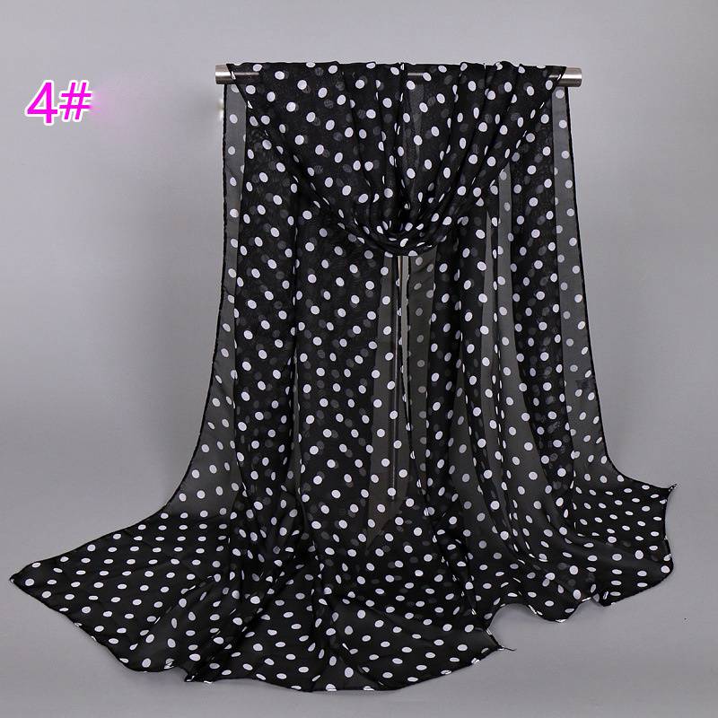Chiffon Scarf Printing Thin Popular Scarf Sunscreen Women's Small Dots