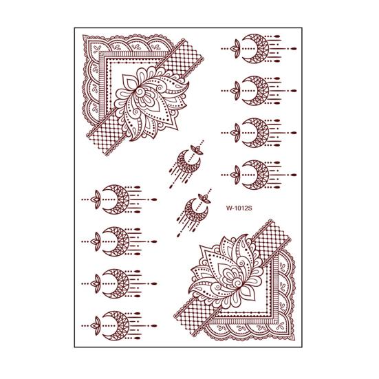 Водонепроницаемые наклейки для татуировок, временные татуировки с кружевом в ближневосточном стиле для женщин, для взрослых, самоклеящиеся наклейки для боди-арта