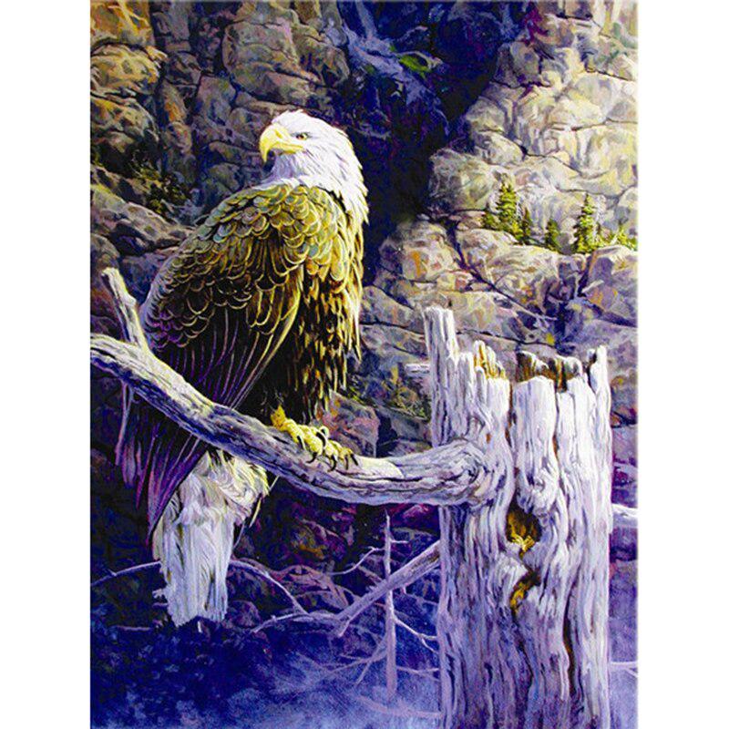 Сова 5D Алмазная картина Полный круглый дрель DIY Алмазная вышивка Крестом Стразы Домашний Декор Подарок