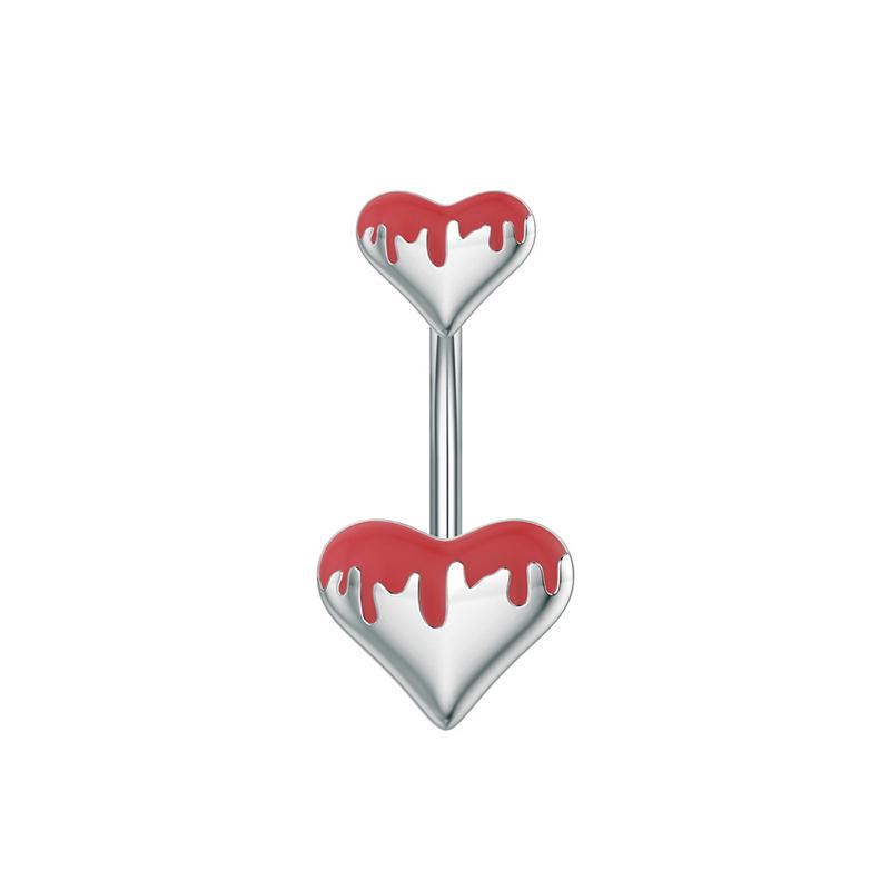 Heart Bow Pendant Belly Button Ring For Women Girls Navel Piercing Jewelry Accessories Sexy Delicate Belly Ring Gifts