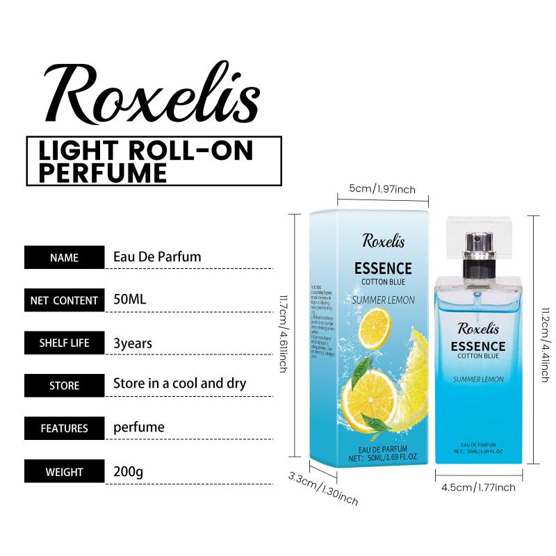 Roxelis Summer Lemon Perfume Refreshing Moisturizing Triple Notes Plant Fragrances Propylene Glycol