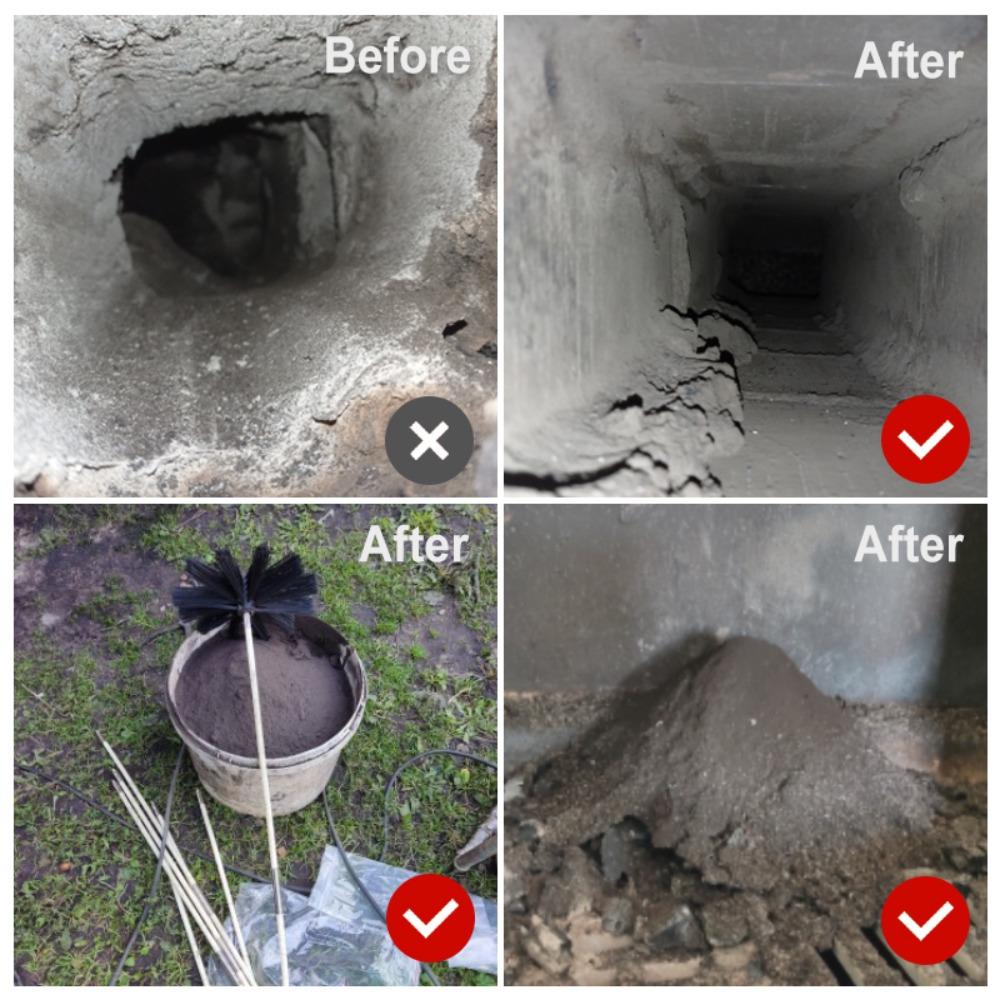 Wall Hexagonal For Chimney Duct Cleaning Tool Brush Head Cleaning Brush Chimney Brush Accessories