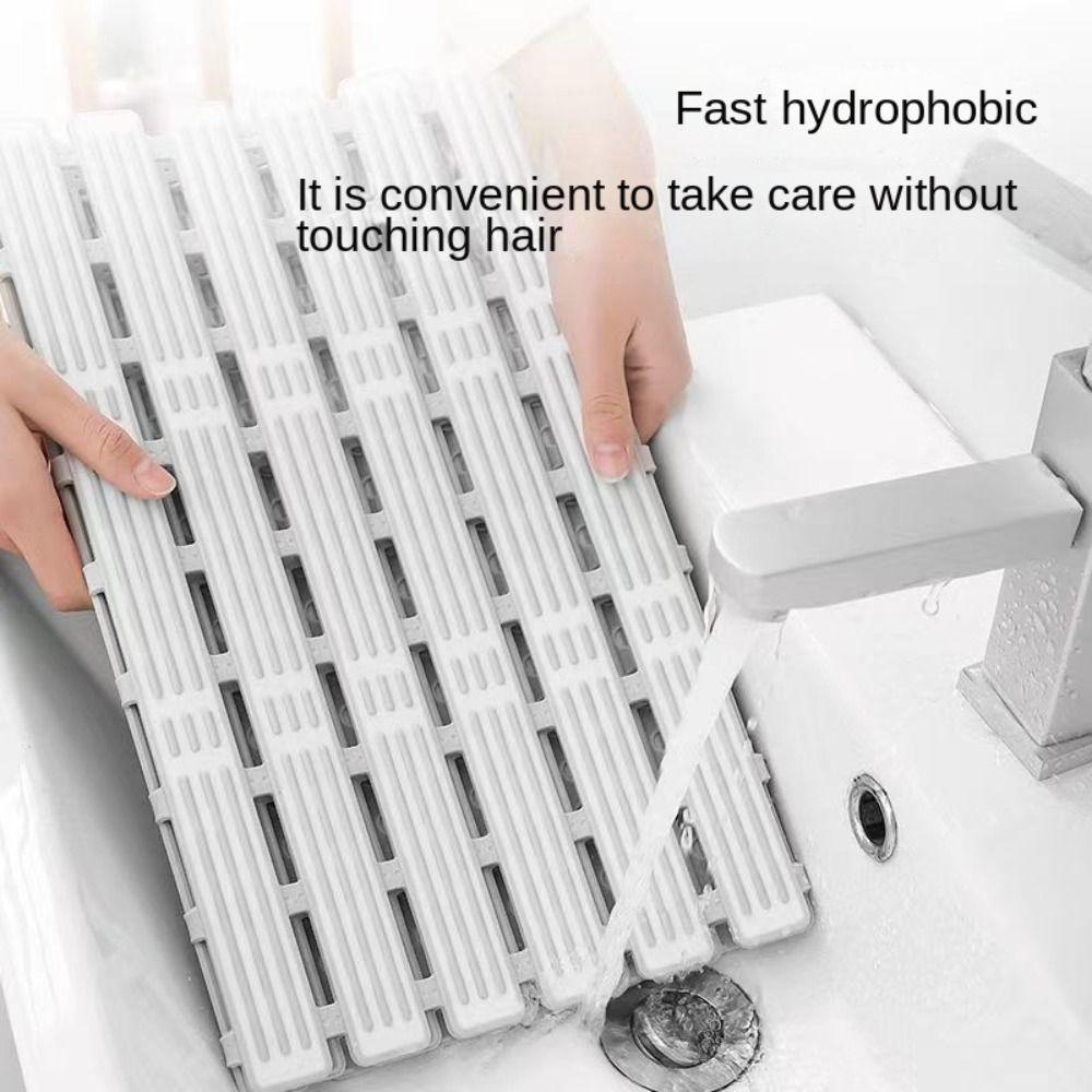 Hydrophobic Floor Mat TPE Easy Drying Mat Collapsible Anti-Slip Mat Toilet