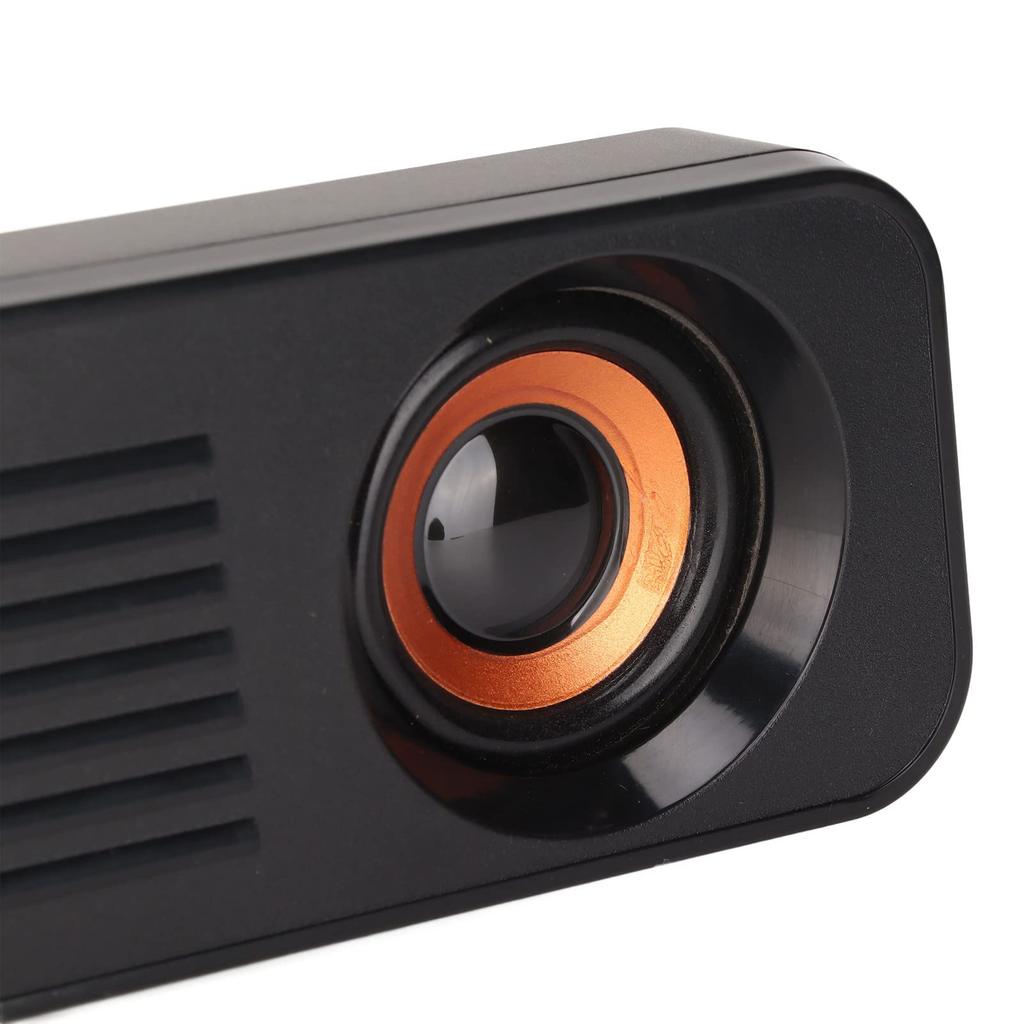 TV Soundbar USB Powered Plug HiFi Stereo Subwoofer TV Speaker Long Speaker for TV Desktop Computer 3.5mm