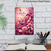 2D Flat Believe Pink Ribbon Floral Butterfly Breast Cancer Awareness Aluminum Metal Sign‑8.0x12.0inch Wall Decor, Inspirational Survivor Support