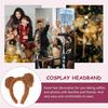 Yousheng 3/4 шт./компл. повязка на голову с ушками бурого медведя, плюшевые уши животного, обруч для волос, аксессуары для косплея на Хэллоуин