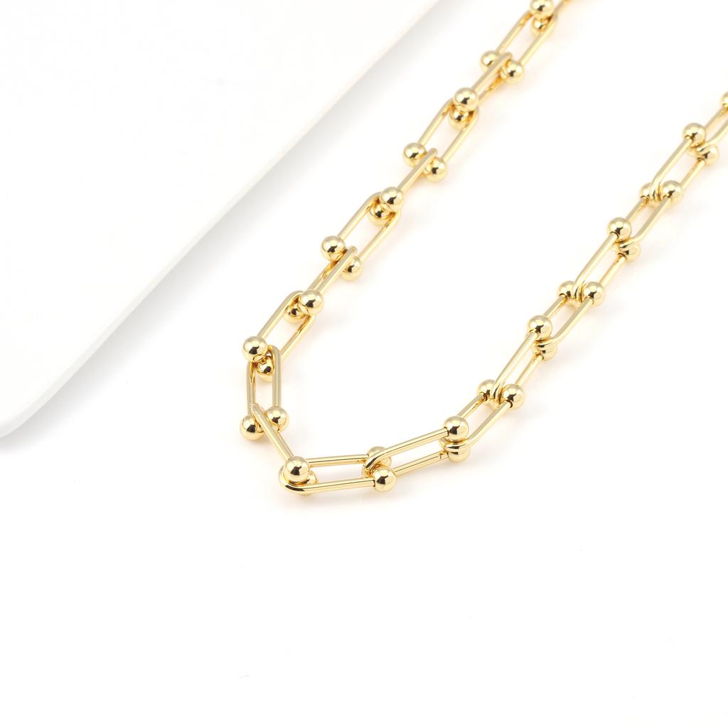 Women's U-shaped Bracelet Horseshoe Buckle Chain Necklace