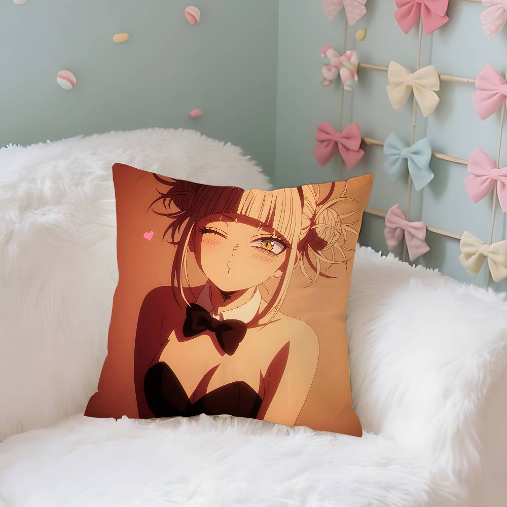 Cute TtogahimikoS Kawai Case Plush Fabric Soft Pillowcase Double Sided Print Cushion Cover Household Gifts