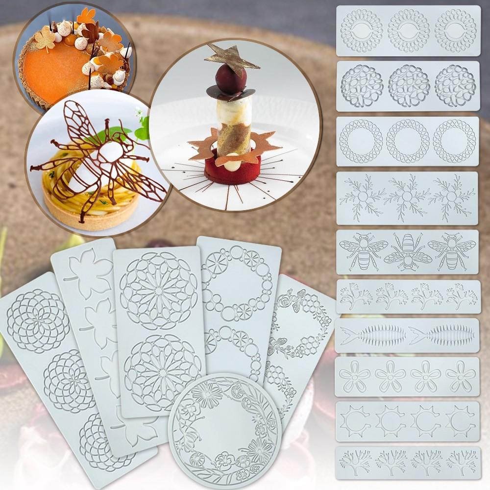 Круглый цветочный венок, кружевной коврик, форма для сахара в форме камешков, форма для пчелы, украшение для десерта, силиконовая форма для кухни, инструмент для выпечки