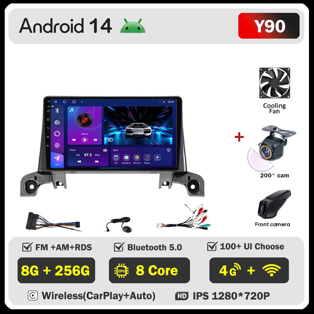 Автомагнитола Android 14 для Peugeot5008 4008 3008 2017-2020 Интеллектуальные автомобильные системы Сенсорный экран GPS-навигация Без 2din DVD RDS