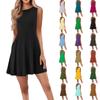 Women's Casual Fashion Round Neck Sleeveless Solid Short Dress