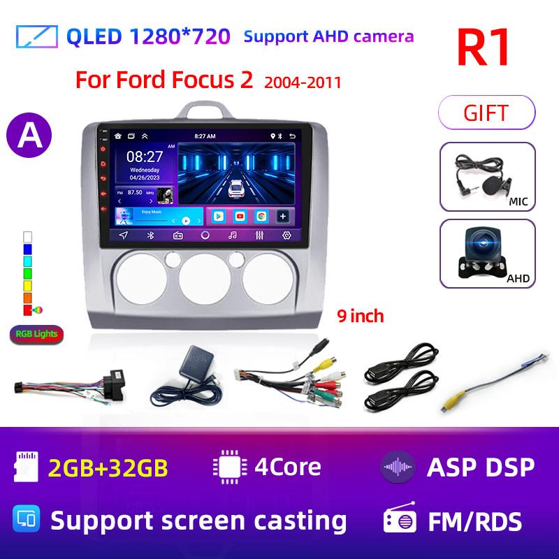 Android 12 Car Radio for Ford Focus 2 3 Mk2 Mk3 2004 2005 - 2011 Multimedia Player Navigation GPS 2Din Carplay Stereo DVD