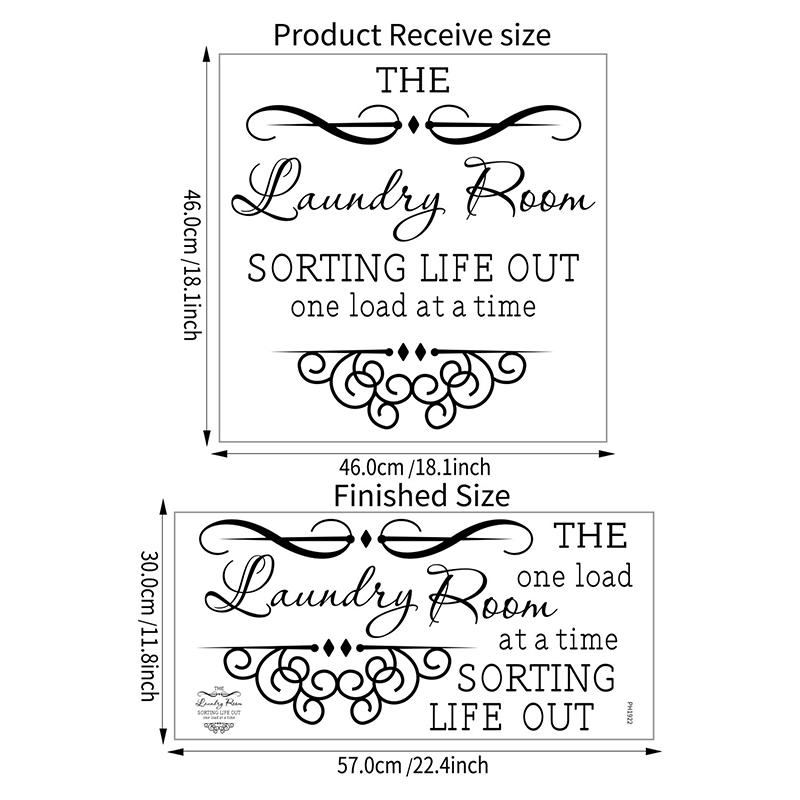 Декоративные наклейки на стену для прачечной, самоклеящиеся наклейки для домашнего декора, которые можно удалить