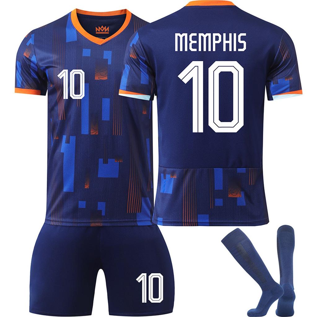 2425Netherlands Away Football Jerseys Shorts And Socks Set New Season Shorts And Socks Adult And Children Size Set