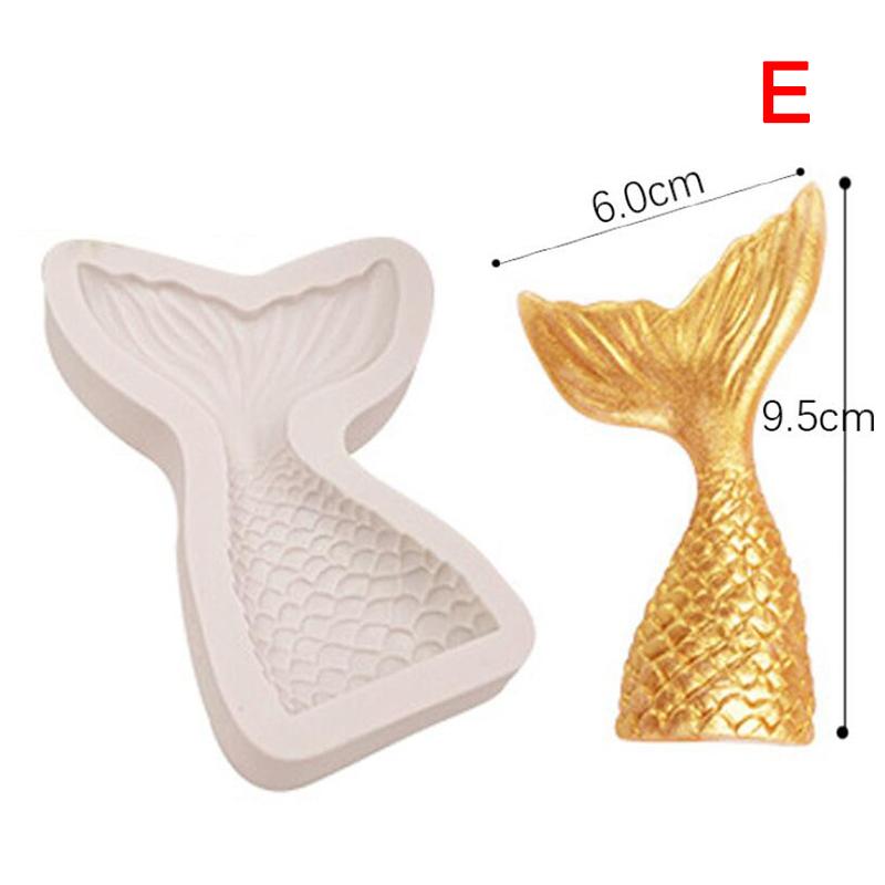 3D хвост русалки ракушка морская звезда силиконовая форма помадка торт декор форма для выпечки