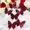 6pcs/set PVC 3D Butterfly Stickers Double Layer Butterfly Stickers  for Valentine's Day Decor