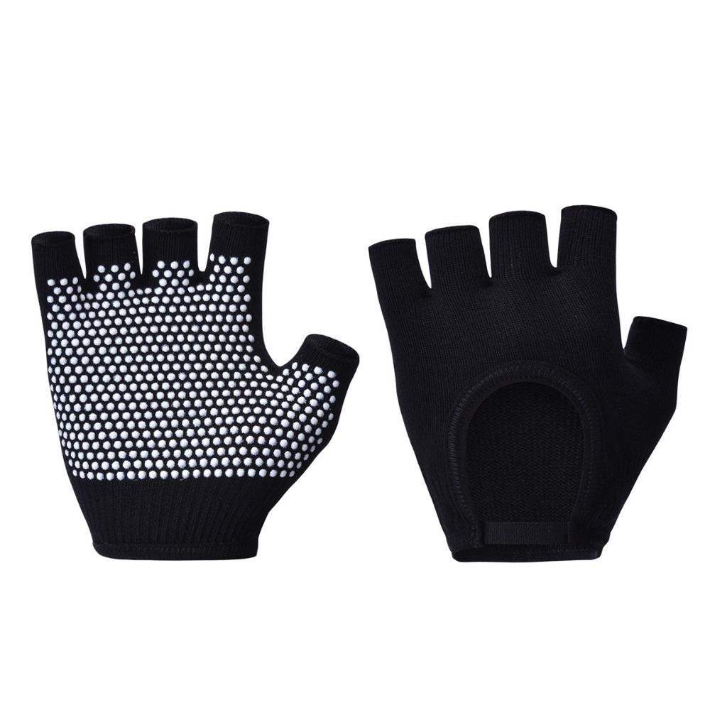 Breathable Half Finger Yoga Antislip Gloves Half Finger Pilates Sports Fishing Gloves Unisex