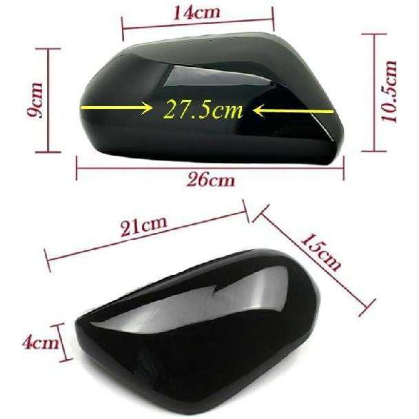 Car Side Rearview Mirror Cap Cover Trim For Toyota Camry 2018      Replacement (Only FIT With Singal Light Type) (Black, Right Passenger Side)