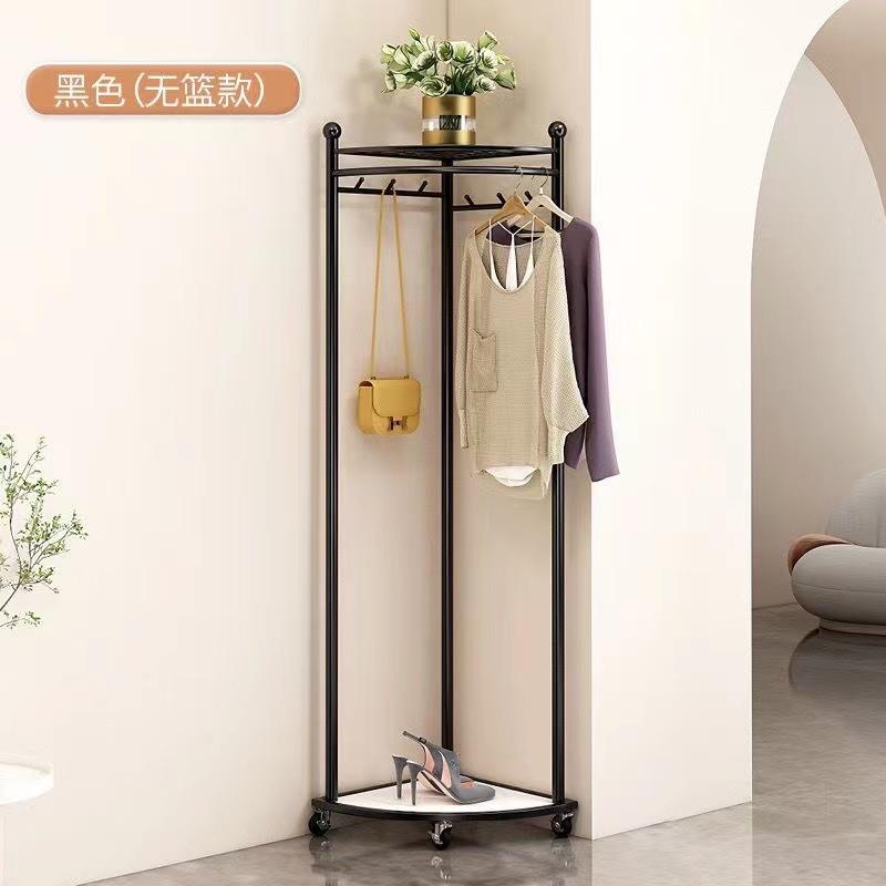 Угловая вешалка для одежды с отделением для хранения обуви, металлическая штанга для одежды, напольные вешалки для одежды, вешалка для мебели в спальню