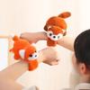 New Kawaii Animal Slap Snap Wrap Wristband Bracelet Fox Dog Panda Raccoon Plush Hand Ring Wristband Kids Toys Creative Gift
