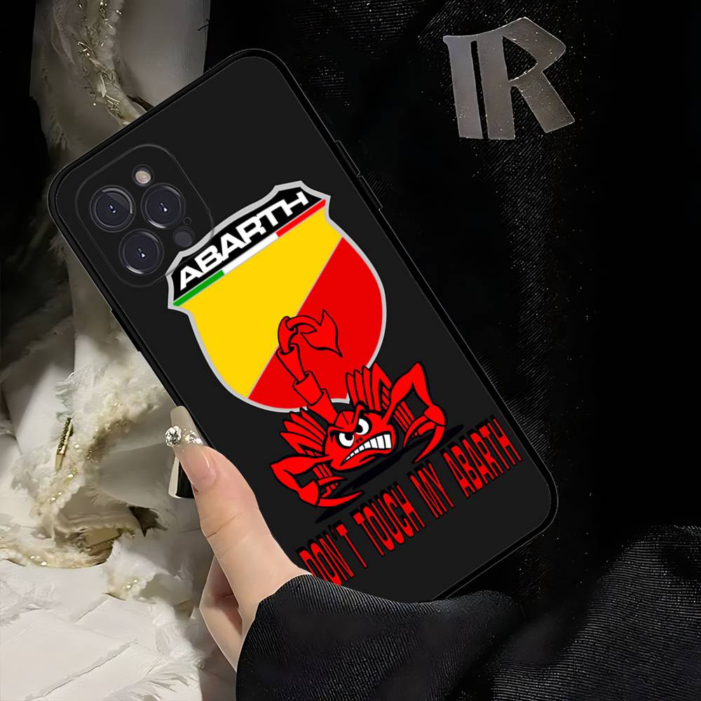 Чехол для телефона с логотипом A-Abarth Для Iphone 17 Air 16 15 14 13 12 11 Pro Max 16 15 14 Plus Мягкий ТПУ чехол