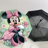 1PC Minnie Mouse flowers Automatic Open/Close Umbrella with Windproof, 8-Rib Sturdy Canopy, Durable Ribs, Fashionable Design, Outdoor Accessory, Fun P