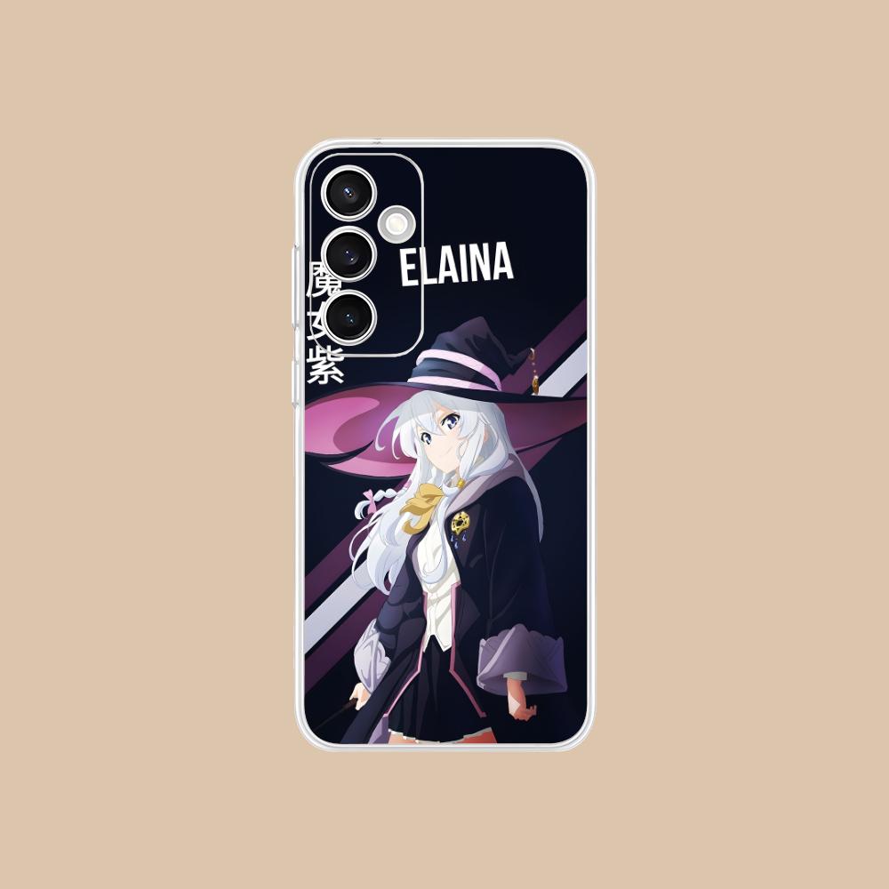 Чехол для мобильного телефона Wandering Witch Elaina, прозрачный, для Samsung Galaxy S25 S24 S23 S22 S21Plus FE Ultra, цветной