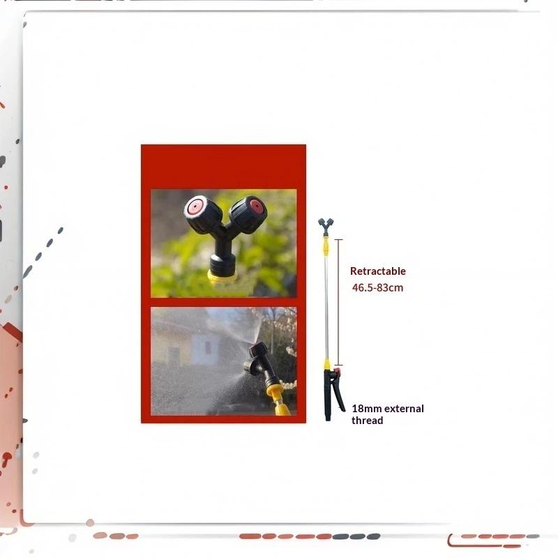 Retractable Garden Watering Sprayer Wand Adjustable Rotating Nozzle for Plant Irrigation Outdoor Deck Cleaning