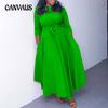 Spring and Summer Women's Dress Plus Size Fashion Temperament Tie Long Dresses