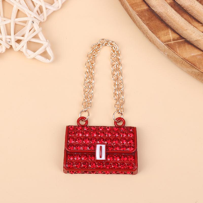 Fashionable Dollhouse Metal Chain Bag Pack Doll Bag Miniature Shopping Handbag For Clothes Accessories