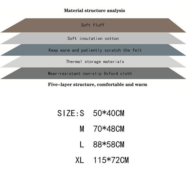 Самонагревающийся коврик для домашних животных Беспроводной самонагревающийся коврик для собак Моющийся самонагревающийся коврик для кошек Термальный коврик Одеяло для собак и кошек в холодную погоду