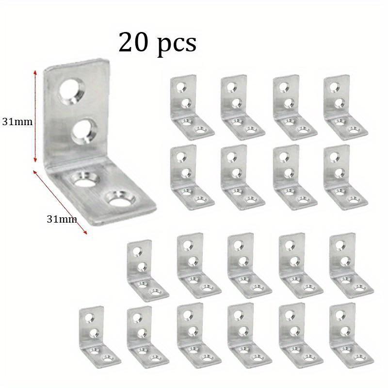 20 шт. угловые кронштейны угловые скобы из нержавеющей стали угловой код 90 градусов под прямым углом L-образная мебельная ссылка кодовая таблица базовая
