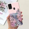 For Samsung M31 M21 2020 SM-M215F Case Ultra Soft Bumper Flower Cat Painting Housing On Smasung Galaxy M21 M 31 Funda Bumper