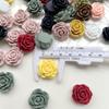 10pcs Beautiful Rose Resin Rhinestone Wedding Decoration Flower Scrapbook Jewelry Making Accessories DIY Resin Flat Back