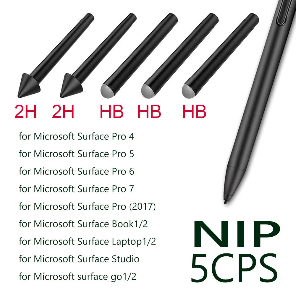3/5 шт. 2H HB H Наконечники для сенсорного экрана, запасные наконечники, сменные пластиковые наконечники для стилуса, аксессуары для заправки для Microsoft Surface Pro 7/6/5/4