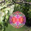 10 Inch Bohemian Mandala Wind Chime Metal Spinning Design No Battery Needed for Outdoor Garden Decor and Animal Lovers