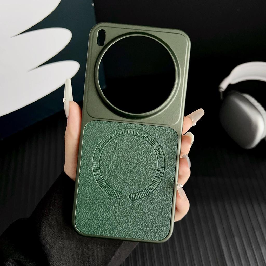 Магнитный чехол из искусственной кожи Honor Magic8Pro - Роскошный с текстурой личи X300Pro Ударопрочный чехол-защита