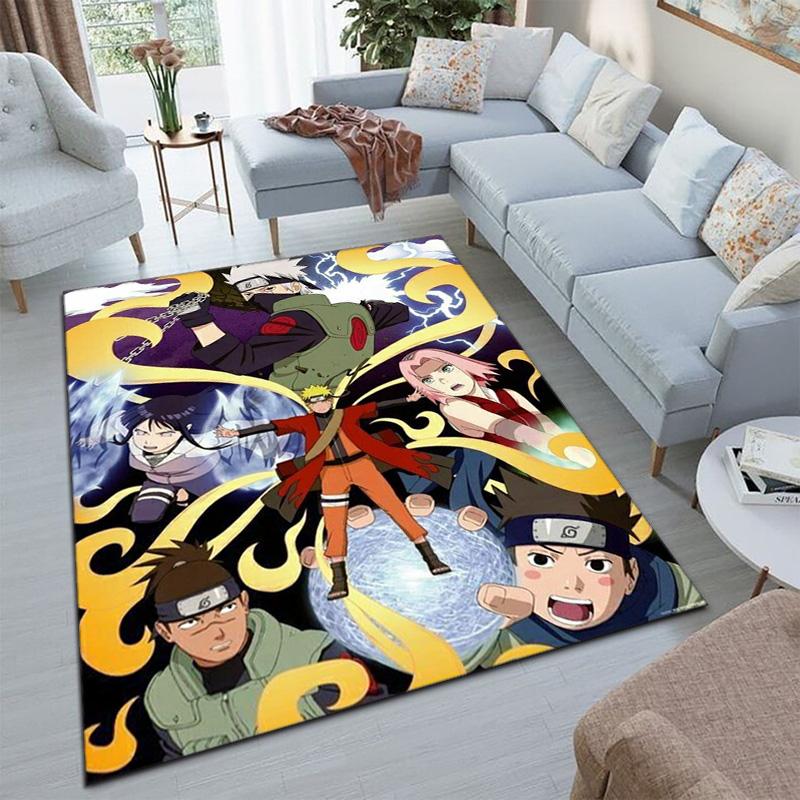 Известный ковер Узумаки Наруто из японского аниме-мультфильма NARUTO, мягкий декоративный предмет интерьера, подкладка под кресло для спальни и офиса, коврик для пикника на открытом воздухе Y12