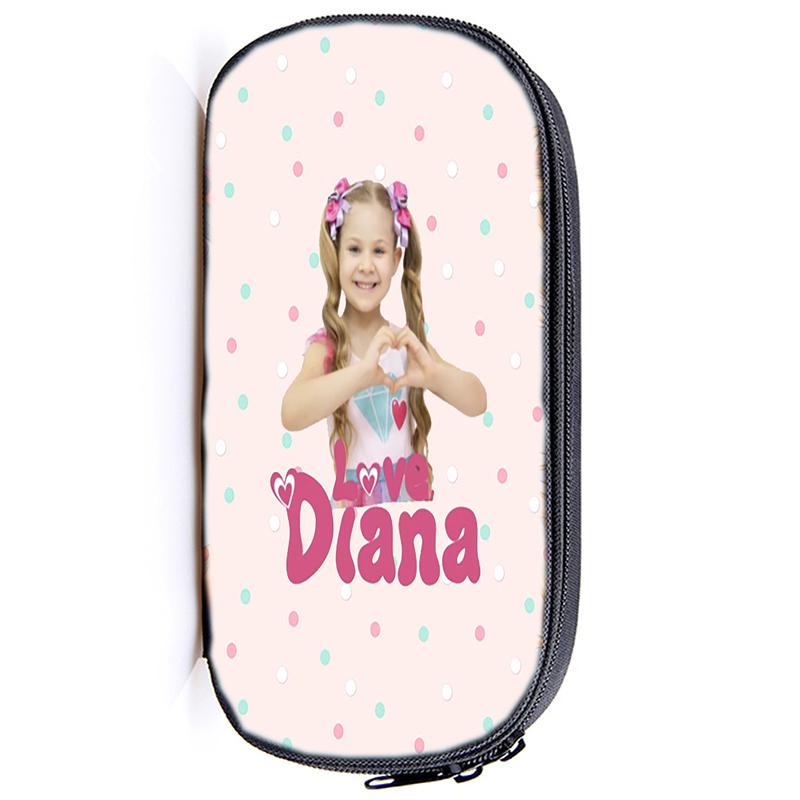 Детский пенал с изображением Дианы и Ромы для девочек, милый кавайный пенал для хранения карандашей, детская сумка для ручек, канцелярская коробка, школьные принадлежности для школьников