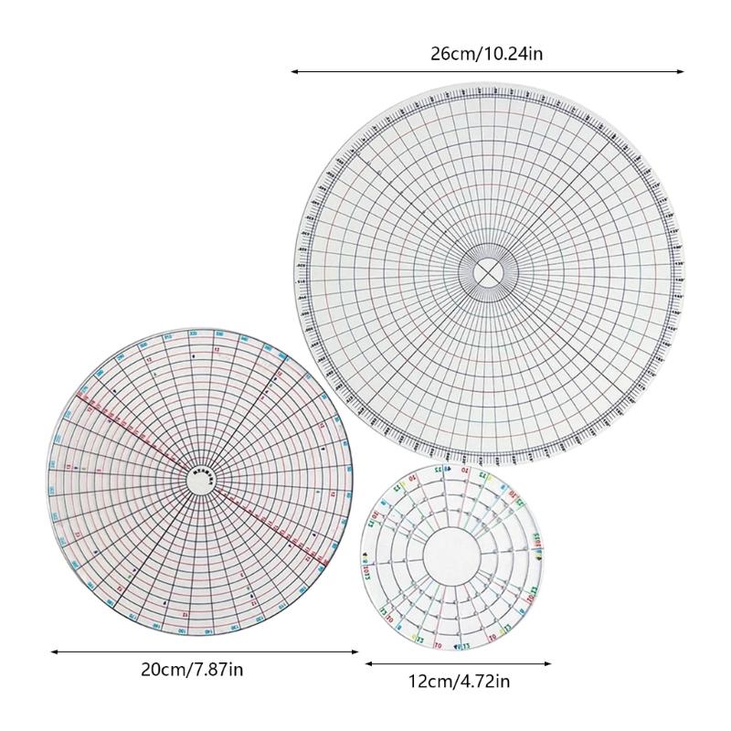 Round Clay Divider Set, 3 Piece Acrylic Pottery Circle Guide for Circle Marking, Shaping Practice, Handcraft Forming, and Studio Use