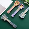 1 Set Spoon Chopsticks Food Grade Mirror Polish Smooth Edge Rust-proof Corrosion Resistant Dinning