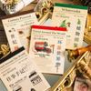 30pcs/lot Memo Pads Material Paper Retro Periodical Junk Journal Scrapbooking Cards Retro Background Decoration Paper